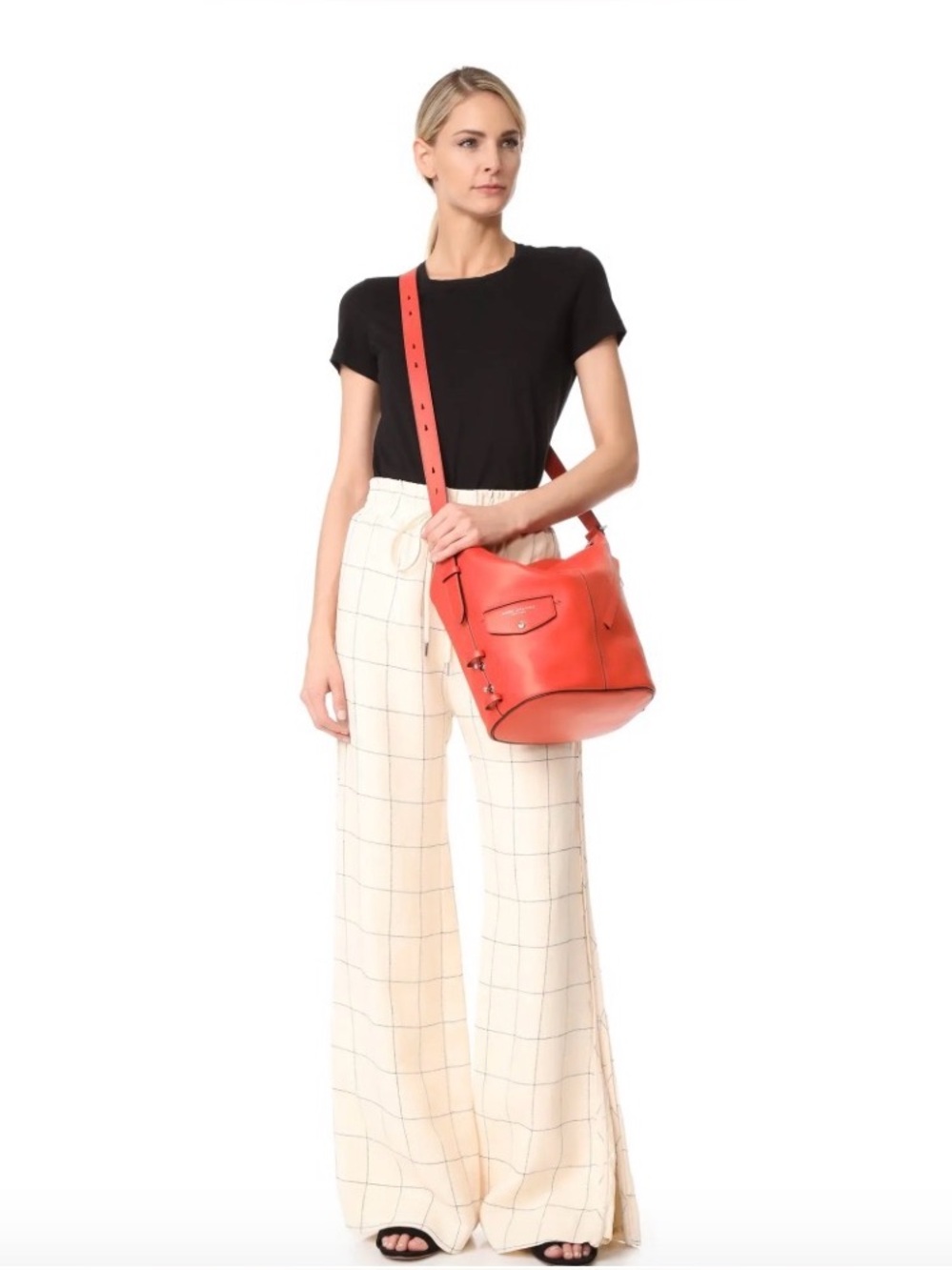 Marc Jacobs The Sling Convertible Leather Shoulder Hobo Bag — Red/Copper